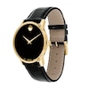 Thumbnail Image 2 of Men's Movado Museum® Classic Gold-Tone PVD Strap Watch with Black Dial (Model: 0607271)