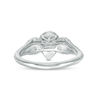 Thumbnail Image 4 of 0.95 CT. T.W. Pear-Shaped Diamond Past Present Future® Frame Vintage-Style Engagement Ring in 14K White Gold