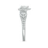 Thumbnail Image 5 of 0.95 CT. T.W. Pear-Shaped Diamond Past Present Future® Frame Vintage-Style Engagement Ring in 14K White Gold