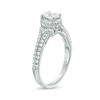 Thumbnail Image 1 of 1.00 CT. T.W. Certified Oval Diamond Frame Engagement Ring in 14K White Gold (I/SI2)