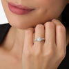 Thumbnail Image 2 of 1.00 CT. T.W. Certified Oval Diamond Frame Engagement Ring in 14K White Gold (I/SI2)
