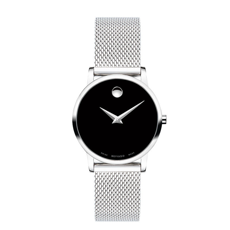 Ladies' Movado Museum® Classic Mesh Watch with Black Dial (Model: 0607220)