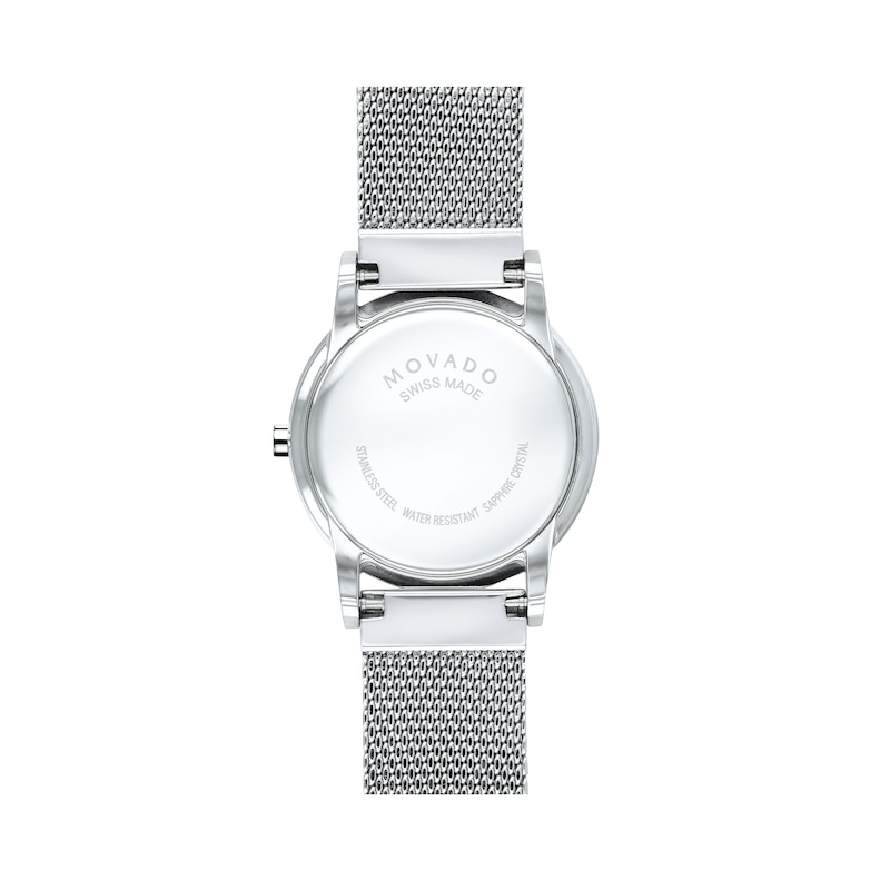 Main Image 4 of Ladies' Movado Museum® Classic Mesh Watch with Black Dial (Model: 0607220)