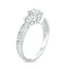 Thumbnail Image 2 of 0.69 CT. T.W. Diamond Three Stone Vintage-Style Engagement Ring in 10K White Gold