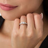 Thumbnail Image 3 of 0.69 CT. T.W. Diamond Three Stone Vintage-Style Engagement Ring in 10K White Gold