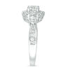 Thumbnail Image 4 of 0.95 CT. T.W. Diamond Frame Three Stone Engagement Ring in 10K White Gold
