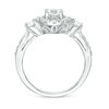 Thumbnail Image 5 of 0.95 CT. T.W. Diamond Frame Three Stone Engagement Ring in 10K White Gold