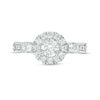 Thumbnail Image 6 of 0.95 CT. T.W. Diamond Frame Three Stone Engagement Ring in 10K White Gold