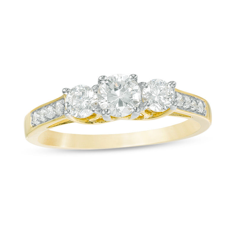 0.69 CT. T.W. Diamond Three Stone Engagement Ring in 10K Gold|Peoples Jewellers