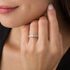 Thumbnail Image 3 of 0.95 CT. T.W. Diamond Three Stone Braid Engagement Rink in 10K White Gold