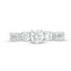 Thumbnail Image 5 of 0.95 CT. T.W. Diamond Three Stone Braid Engagement Rink in 10K White Gold