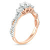 Thumbnail Image 2 of 0.95 CT. T.W. Diamond Three Stone Braid Engagement Ring in 10K Rose Gold