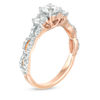 Thumbnail Image 1 of 0.95 CT. T.W. Diamond Three Stone Braid Engagement Ring in 10K Rose Gold