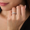 Thumbnail Image 3 of 0.95 CT. T.W. Diamond Three Stone Braid Engagement Ring in 10K Rose Gold