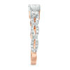 Thumbnail Image 4 of 0.95 CT. T.W. Diamond Three Stone Braid Engagement Ring in 10K Rose Gold