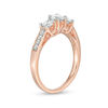 Thumbnail Image 2 of 0.69 CT. T.W. Diamond Three Stone Engagement Ring in 10K Rose Gold