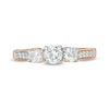 Thumbnail Image 6 of 0.69 CT. T.W. Diamond Three Stone Engagement Ring in 10K Rose Gold
