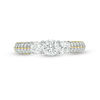 Thumbnail Image 6 of 0.95 CT. T.W. Diamond Three Stone Two Row Engagement Ring in 10K Gold