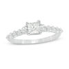0.95 CT. T.W. Princess-Cut Diamond Three Stone Engagement Ring in 10K White Gold