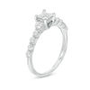 0.95 CT. T.W. Princess-Cut Diamond Three Stone Engagement Ring in 10K White Gold