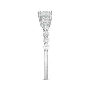 0.95 CT. T.W. Princess-Cut Diamond Three Stone Engagement Ring in 10K White Gold