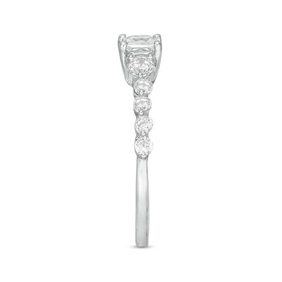 0.95 CT. T.W. Princess-Cut Diamond Three Stone Engagement Ring in 10K White Gold