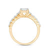 Thumbnail Image 4 of 0.95 CT. T.W. Princess-Cut Diamond Three Stone Engagement Ring in 10K Gold