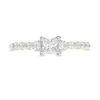 Thumbnail Image 5 of 0.95 CT. T.W. Princess-Cut Diamond Three Stone Engagement Ring in 10K Gold