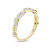 Thumbnail Image 1 of 0.23 CT. T.W. Diamond Alternating Heart Stackable Band in 10K Gold