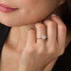 Thumbnail Image 2 of 0.45 CT. T.W. Diamond Quatrefoil Frame Ring in 10K Rose Gold