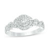 Thumbnail Image 0 of 0.37 CT. T.W. Diamond Double Frame Twist Ring in 10K White Gold