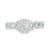 Thumbnail Image 5 of 0.37 CT. T.W. Diamond Double Frame Twist Ring in 10K White Gold