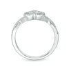 Thumbnail Image 5 of 0.22 CT. T.W. Diamond Heart Frame Twist Bridal Set in 10K White Gold