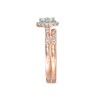 Thumbnail Image 4 of 0.58 CT. T.W. Diamond Tilted Cushion Frame Bridal Set in 10K Rose Gold