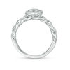 Thumbnail Image 4 of 0.22 CT. T.W. Diamond Heart Shape Frame Twist Bridal Set in 10K White Gold