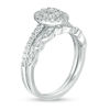 Thumbnail Image 2 of 0.45 CT. T.W. Composite Oval Diamond Double Frame Bridal Set in 10K White Gold