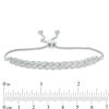 Thumbnail Image 1 of 0.37 CT. T.W. Diamond "S" Curve Bolo Bracelet in Sterling Silver - 9.5"
