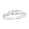 0.95 CT. T.W. Diamond Past Present Future® Engagement Ring in 10K White Gold