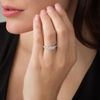 Thumbnail Image 2 of 0.95 CT. T.W. Diamond Past Present Future® Engagement Ring in 10K White Gold