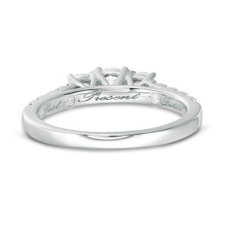 0.95 CT. T.W. Diamond Past Present Future® Engagement Ring in 10K White Gold