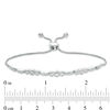 Thumbnail Image 2 of 0.23 CT. T.W. Diamond Circle Station Bolo Bracelet in 10K White Gold - 9.5"