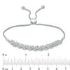 Thumbnail Image 2 of 0.23 CT. T.W. Diamond "S" Curve Bolo Bracelet in Sterling Silver - 9.5"