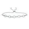 Thumbnail Image 0 of 0.29 CT. T.W. Diamond Circle Link Bolo Bracelet in Sterling Silver - 9.5"