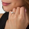 Thumbnail Image 2 of 1.25 CT. T.W. Certified Canadian Princess-Cut Diamond Frame Engagement Ring in 14K White Gold (I/I2)