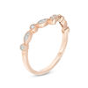 Thumbnail Image 2 of 0.115 CT. T.W. Diamond Chevron Vintage-Style Band in 10K Rose Gold