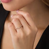 Thumbnail Image 3 of 0.115 CT. T.W. Diamond Chevron Vintage-Style Band in 10K Rose Gold
