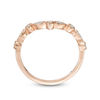 Thumbnail Image 4 of 0.115 CT. T.W. Diamond Chevron Vintage-Style Band in 10K Rose Gold