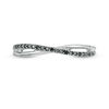 Thumbnail Image 5 of 0.115 CT. T.W. Enhanced Black and White Diamond Reversible Crossover Band in 10K White Gold