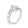 Thumbnail Image 2 of 0.37 CT. T.W. Marquise Diamond Frame Tri-Sides Bridal Set in 10K White Gold