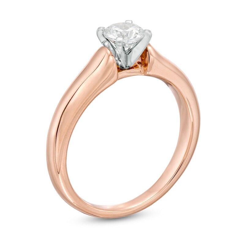 0.50 CT. Certified Canadian Diamond Solitaire Engagement Ring in 14K Rose Gold (I/I1)